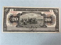 State of Chihuahua 20 pesos note