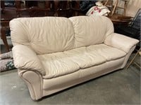 White lather sofa