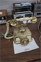 brass French-style rotary dial  telephone