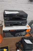 3-VCR's-Toshiba in original box, Samsung &