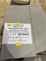 435 SFT "METROPOLITAN SOLID" PORCELAIN TILE