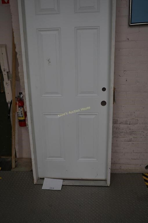 metal outer door & jamb, 32"x80", unused
