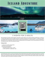 2 Person, 5 Night Iceland Vacation