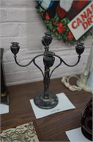 antique silver plate 5-branch candlebra