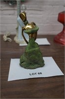 modern art solid brass sculpture of a woman