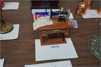 miniature treadle sewing machine music box,