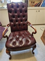 Leather Mahogany Office Chair