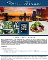 2 Person, 5 Night Vacation in Paris, France
