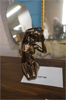 1970's ceramic bronze-finish nude figure, 10" tall