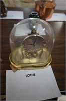 Kern Brass Anniversary clock with glass dome