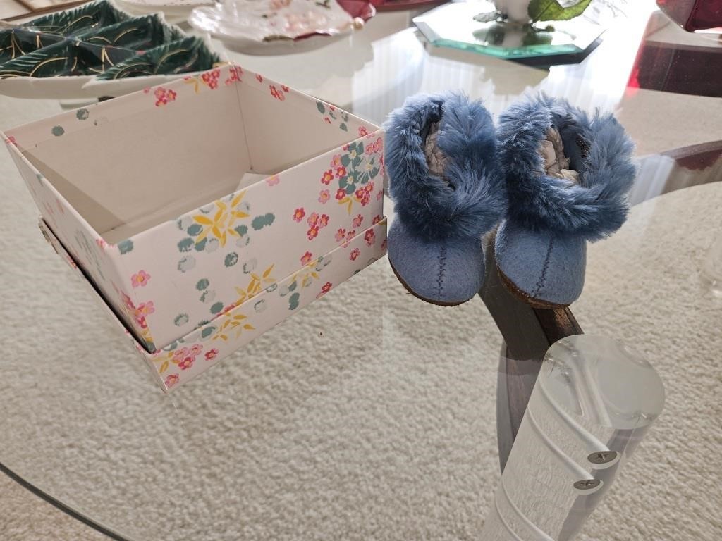 Vintage Blue Baby Boots