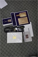 Elton John collectibles-pen set, keychain, diary,