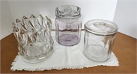 Glass canisters, jar - some vintage