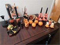 Lot of Vintage Halloween Candles & Decorations