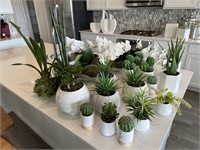 18PC FAUX GREENERY