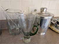 Bar Lot- Ice Bucket Glass Pitchers