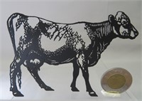 Joe Fafard, Cow (1996), lasercut steel sculpture,