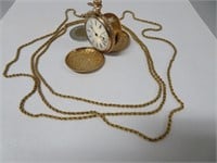 Waltham lady's 14k gold pocket watch, full