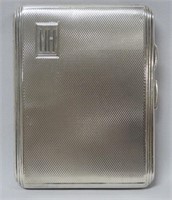 English sterling cigarette case, Birmingham, 1940,