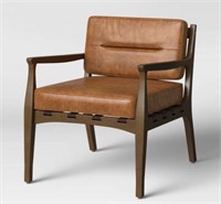 Sylva Strap Chair Caramel Faux Leather - Threshold