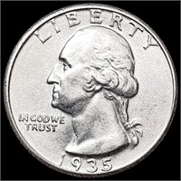 1935-S Washington Silver Quarter UNCIRCULATED