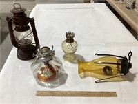 Lantern w/ oil lamp parts