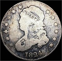1824 Capped Bust Quarter NICELY CIRCULATED