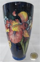 Moorcroft orchid pattern vase, 7" high