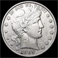 1905-S Barber Half Dollar CLOSELY UNCIRCULATED