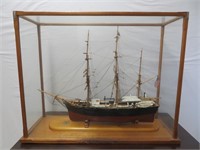 Wanderer,wooden ship model, 30 x 24 x 10", cased