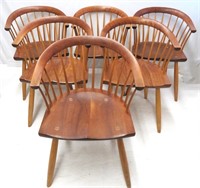 Thomas Moser circular dining table & 6 bowback