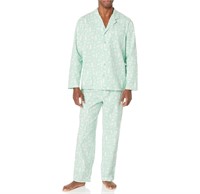 L Amazon Essentials Men's Flannel Pajama Set