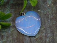 OPALITE HEART PENDANT ROCK STONE LAPIDARY SPECIMEN