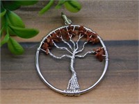 GOLDSTONE TREE OF LIFE WIRE WRAPPED PENDANT