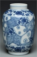 A BLUE AND WHITE VASE JIAQING MARK AND PERIOD