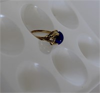 14K Yellow Gold Cabochon Cut Ring size 6