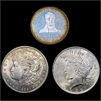 [3] Varied US SILV Coinage [1921-S, 1922, 1974]