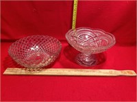 Footed Bowl and smaller bowl