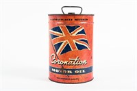 CORONATION MOTOR OIL IMP GALLON CAN