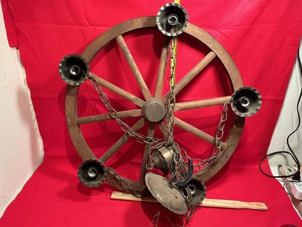 wagon Wheel Light fixture