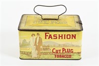 FASHION CUT PLUG TOBACCO TIN LUNCH PAIL