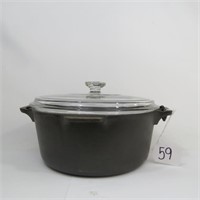 GRISWOLD LBL EPU #7 DUTCH OVEN W/ GLASS LID