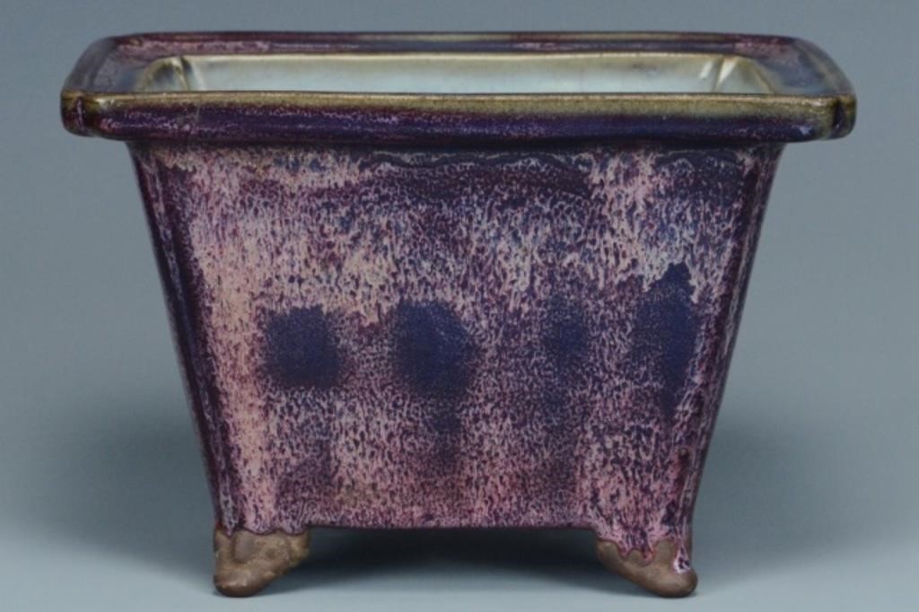 EARLY MING JUNYAO PURPLE & LAVENDER-BLUE FLOWERPOT