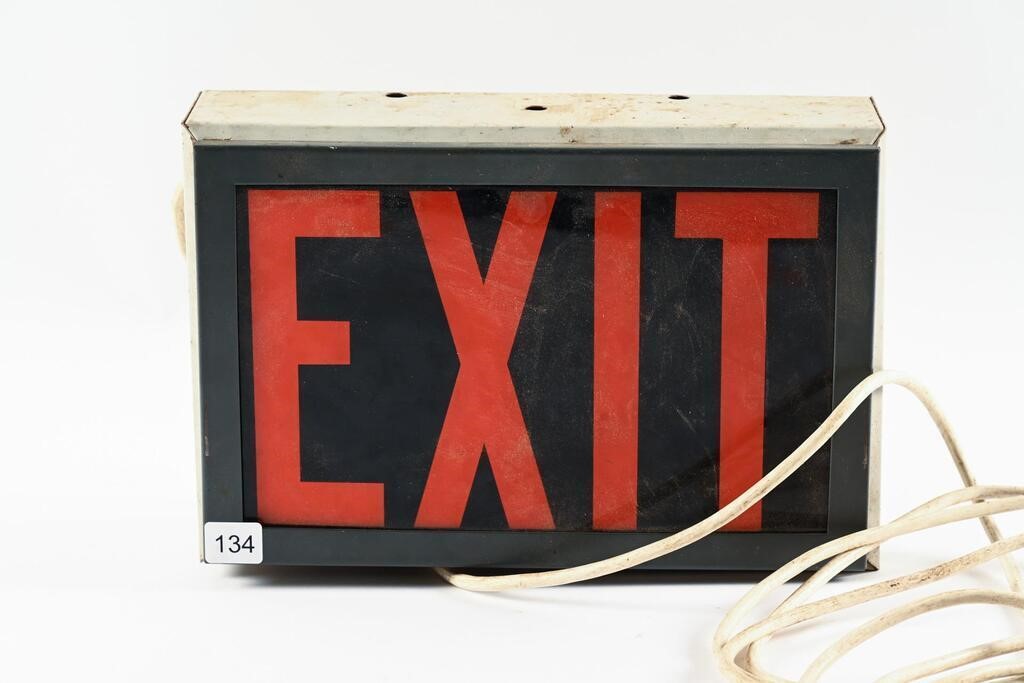 LIGHTED EXIT SIGN