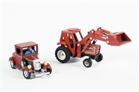 ERTL HESSTON 100-90 TRACTOR AND RESIN CAR 1/64