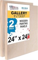 U.S. Art Supply 24" x 24" Birch Wood Paint