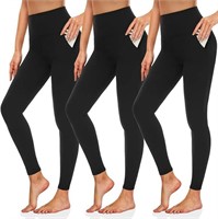 3 Pack Leggings with Pockets for Women SIZE