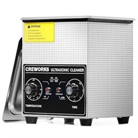 CREWORKS Ultrasonic Cleaner w Heater and Timer,