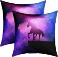 Pack of 2 Unicorn Decorative Throw Pillow Covers,