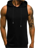 Babioboa Men's Workout Hooded Tank Tops Gym